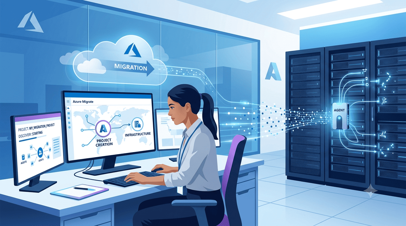 Criando um Projeto no Azure Migrate e Iniciando a Descoberta com Migration Agent (Preview)